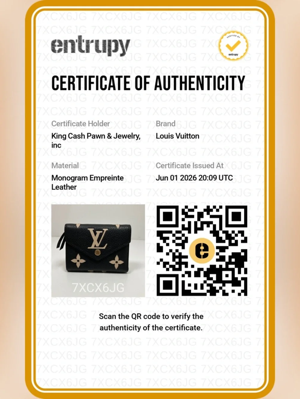 LOUIS VUITTON Portefeuille Victorine Monogram Bicolor Empreinte